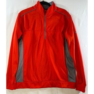 Nike Golf Therma Fit Men M‎ Red 1/4 Zip Pullover Jacket Fleece Athletic Training